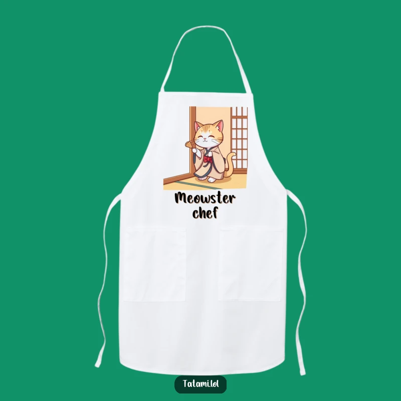 Funny Cat Kimono Apron: Elegant Kitchen Wear for Playful Feline Cooks