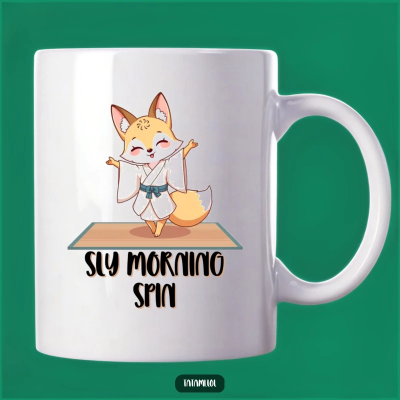 Funny Fox Kimono Mug: Graceful Pirouette Character Gift for Art Lovers