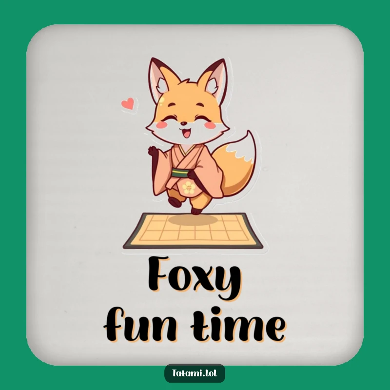 Funny Fox Mat Coaster - Protect Surfaces with Playful Charm Gift
