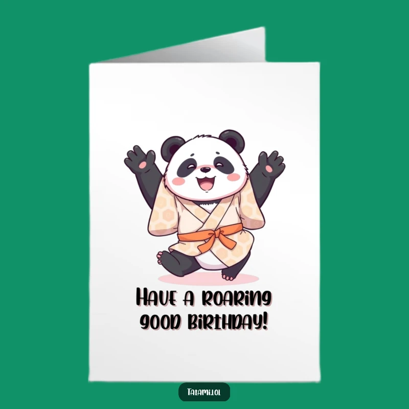 Funny Panda Somesault Birthday Card - Free Printable Downloadable Gift