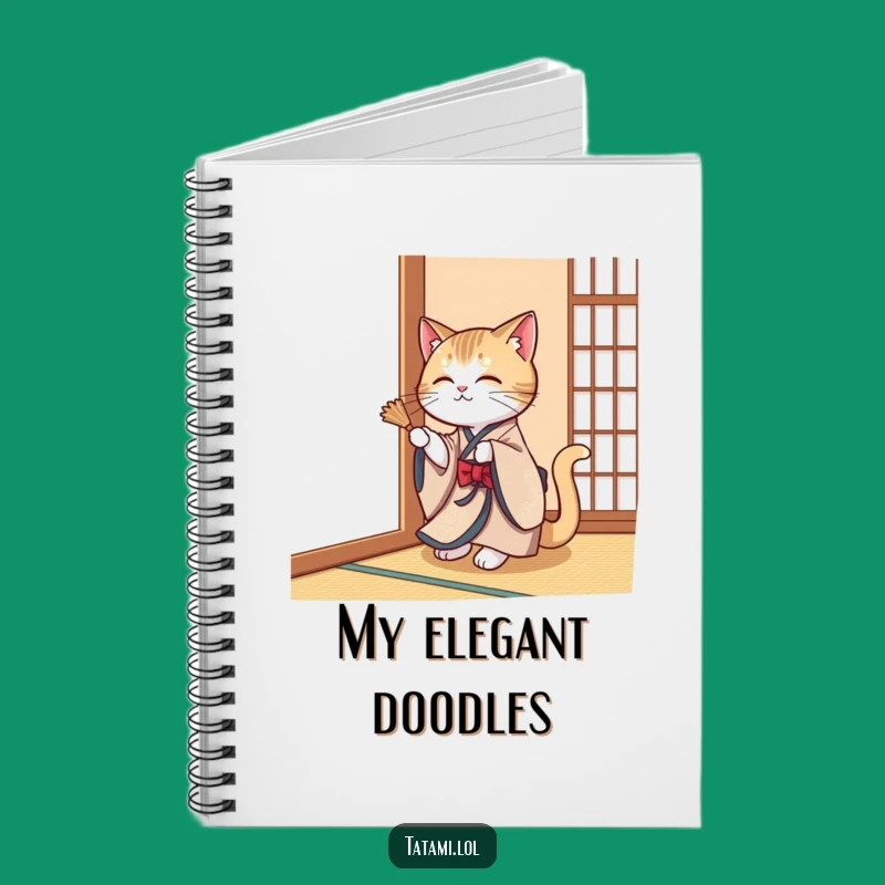Funny Cat Kimono Notebook: Elegant Journal for Playful Feline Ideas
