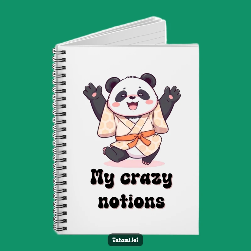 Funny Panda Kimono Notebook - Journal Your Joyful Flips, Acrobat Panda Diary Gift