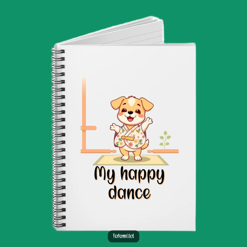 Funny Puppy Kimono Notebook: Happy Dance Journal Gift