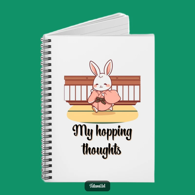 Funny Rabbit Kimono Notebook: Cute Hopping Character Journal Gift