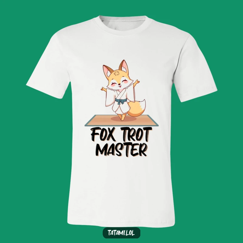 Funny Fox Kimono T-Shirt: Elegant Pirouette Character Tee for Dancers