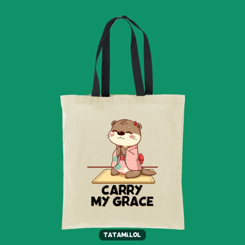 Funny Otter Tote Bag: Kimono Bow Style, Perfect Gift For Carrying Essentials
