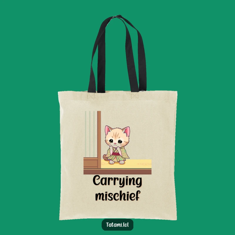 Funny Kitten Kimono Tote Bag - Carry Your Kitty Love Gift